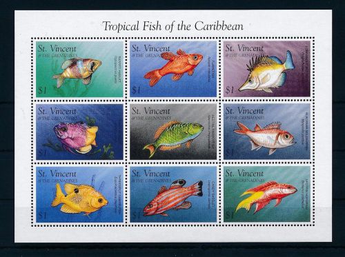 [33354] St. Vincent &amp; Grenadines 1996 Marine Life Fish MNH Sheet
