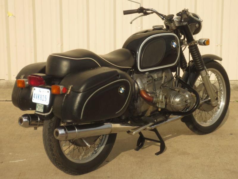 1971 bmw motorcycle r60/5 black good condition tagged and inspected