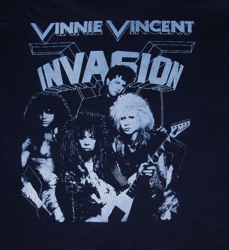 Vintage 1986 VINNIE VINCENT INVASION Tour T-Shirt RARE Soft Thin Size Medium