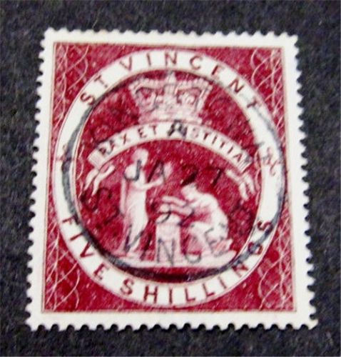 nystamps British St Vincent Stamp # 54 Rare Used $60
