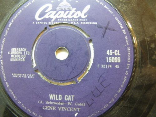 Gene Vincent  Wild Cat 1959 7 Capitol CL 10599