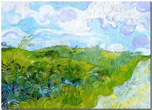 Vincent van gogh canvas art print green wheat fields 18&#034;x 12&#034;