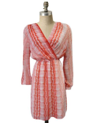 Twelfth street by cynthia vincent ivory red sheer dress size s