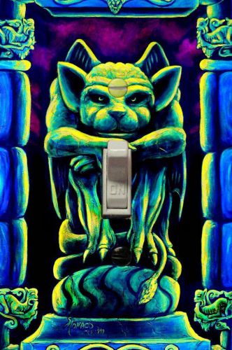 Gothic Gargoyle light switch cover plate by Vincent Monaco .