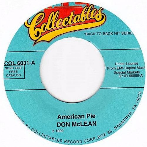 Don mclean - american pie / vincent - 7&#034; us vinyl 45 - new &amp; unplayed