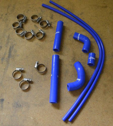 KTM Husaberg 250 300 Silicone Thermostat Hose Kit With Clamps Gloss Blue 2008-Up