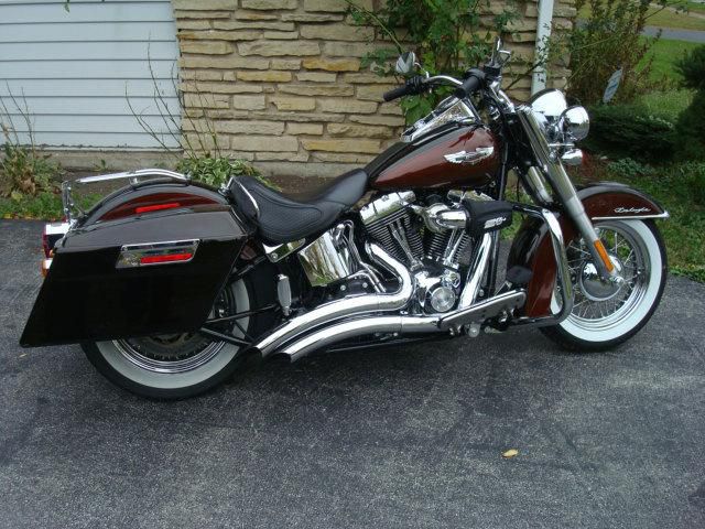 2011 harley davidson softail deluxe two tone rootbeer color flstn