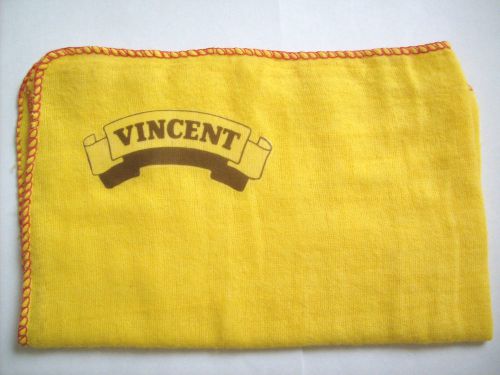 Vincent motorcycle: new large high quality cleaning duster cloth with logo decal