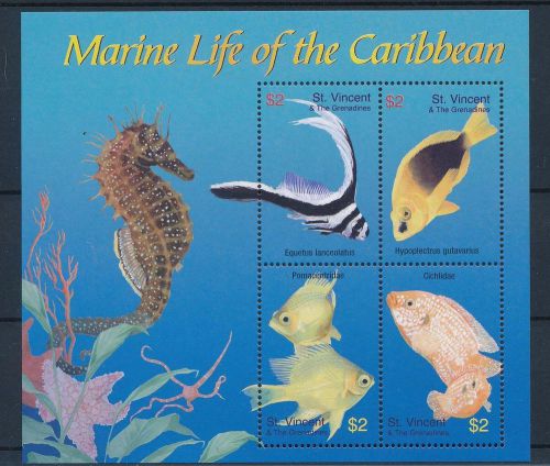 [33326] St. Vincent &amp; Grenadines 2003 Marine Life Fish Seahorse MNH Sheet