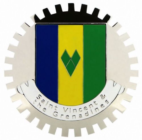 Car grille chrome emblem badge saint vincent and the grenadines