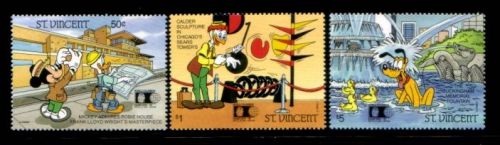 ST. VINCENT Disney Characters in Chicago MNH set
