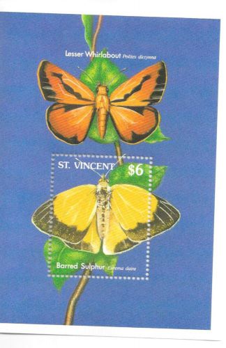 St. Vincent - Butterflies, 1992 - S/S MNH