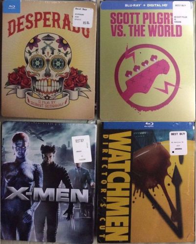 Lot 4 New Blu-ray Steelbook: X-Men, Watchmen, Desperado, Scott Pilgrim v World