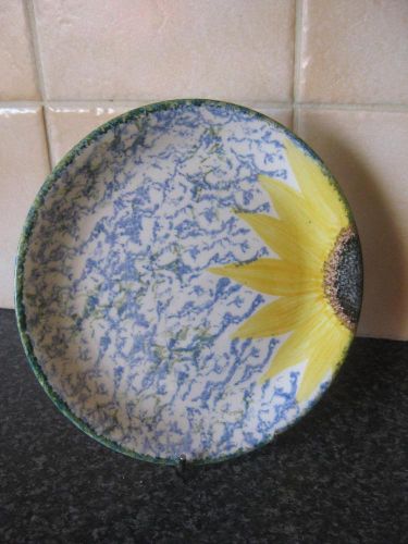 Poole Pottery VINCENT SUNFLOWER By Anita Harris BREAKFAST / SALAD PLATE 8 1/2&#034;