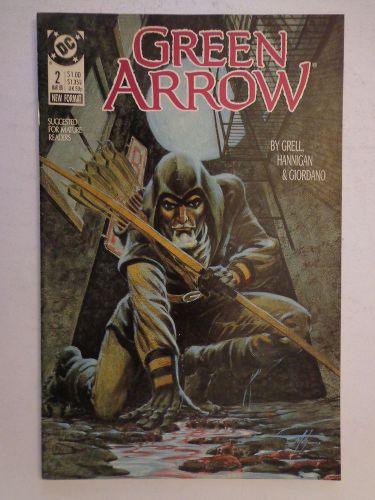 Green arrow grell hannigan giordano mclaughlin #2 dc comics march 1988 nm