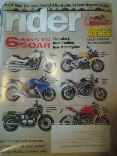 2012 honda gl1800 hannigan trike , triumph t100 steve mcqueen  cycle magazine