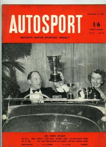 Autosport november 21st 1952 *vincent black shadow test*