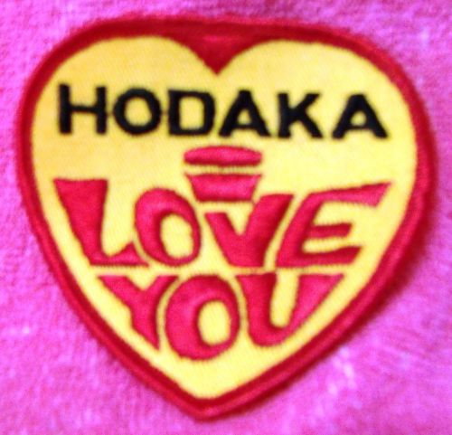 MOTORCYCLE COLLECTIBLES--&#034;HODAKA-I LOVE YOU&#034;-2 1&#039;2&#034;-PATCH--NEW--FREE SHIPPING!