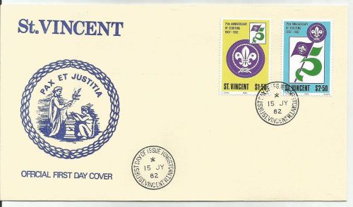 St. vincent 1982 scouting set used on fdc as per scan