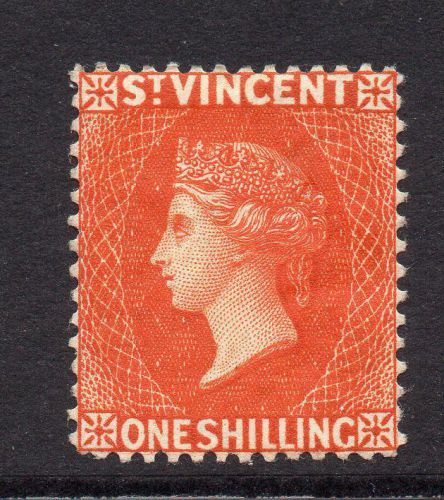 St Vincent 1/- Stamp c1890-93 Mounted Mint
