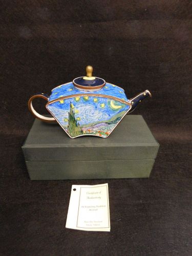 Kelvin chen international vincent van gogh &#034;starry night&#034; mini teapot