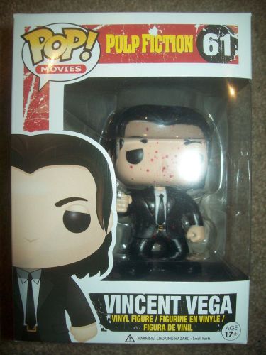 Pop! vinyl - vincent vega #61 blood splatter pulp fiction sdcc - brand new