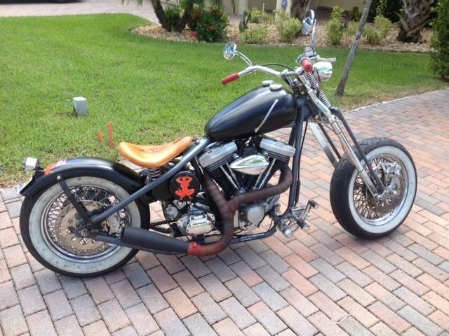 Custom South Florida Choppers Built Bobber with Springer Front and Ridged frame