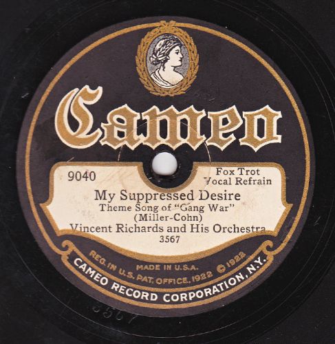 Cameo #9040: Vincent Richards Or-My Suppressed Desire/Bob Haring-Lady Fingers V+