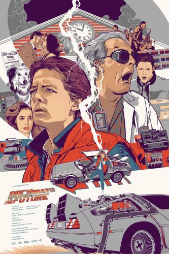 Back to the Future poster Vincent Aseo LE/of 65 Private Commission not Mondo