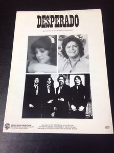 Desperado - 1973 sheet music the eagles linda ronstadt johhny rodriguez