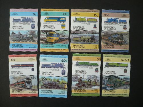 MNH GRENADINES OF ST.VINCENT TRAINS IN PAIRS