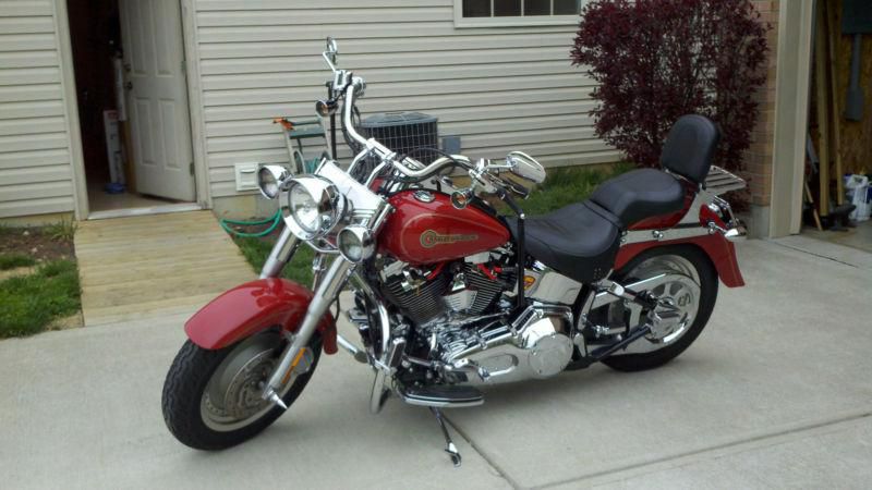 2002 RED HARLEY DAVIDSON SPECIAL FIREFIGHTER EDITION FATBOY