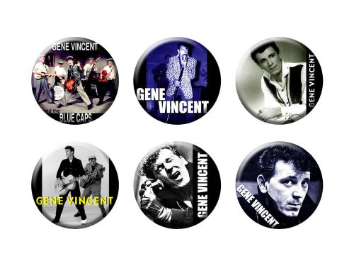 Gene vincent 6 new buttons/magnets