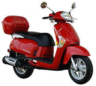 Red Kymco Like 200i, scooter, like new, single owner
