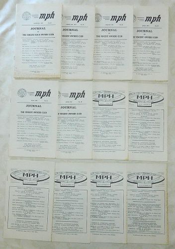 Lot Vtg 1953 MPH Motorcycle Magazine VINCENT HRD Owners Club Journal News Letter