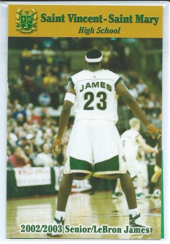 EXCEEDINGLY RARE LEBRON JAMES ST.VINCENT ST. MARY HIGH SCHOOL ROOKIE TIFFANY HOT