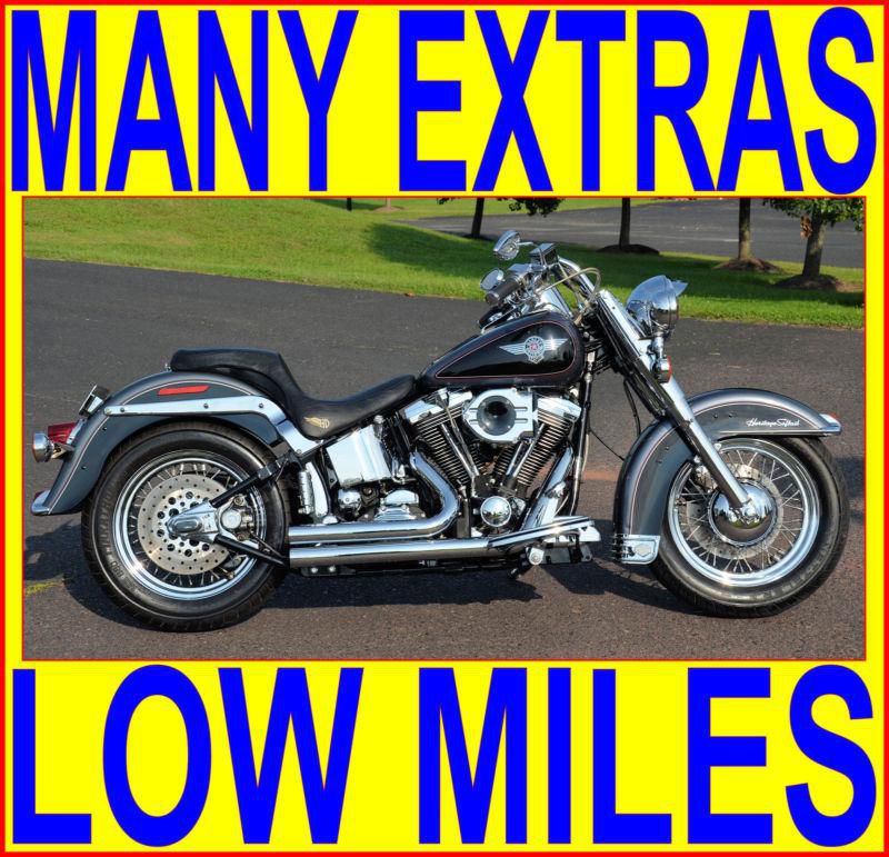 1995 HARLEY HERITAGE SOFTAIL SPECIAL NOSTALGIA FLSTN DELUXE CLASSIC MANY EXTRAS!