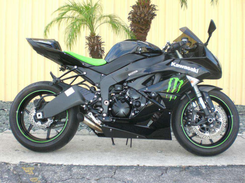 2009 kawasaki ninja zx-6r monster energy  sportbike 