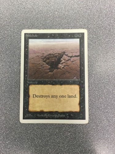 MTG Sinkhole Sorcery Card-Beta Edition