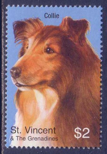 Collie Dogs Saint Vincent Grenadines MNH stamp