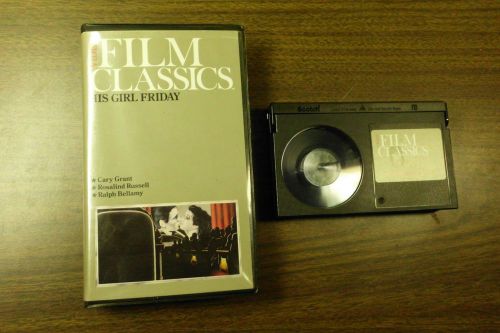 His Girl Friday Beta Format Video Film Classics
