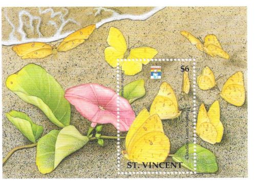 St. vincent - butterflies, 1992 - s/s mnh