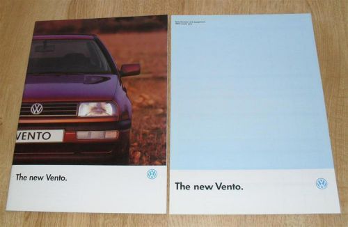 Volkswagen VW Vento Brochure 1992 2.8 VR6 2.0 GL CL TD