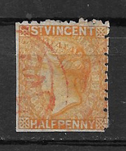 ST. VINCENT , QUEEN VICTORIA , 1880/81 , #24 , 1/2p STAMP , PERF , USED