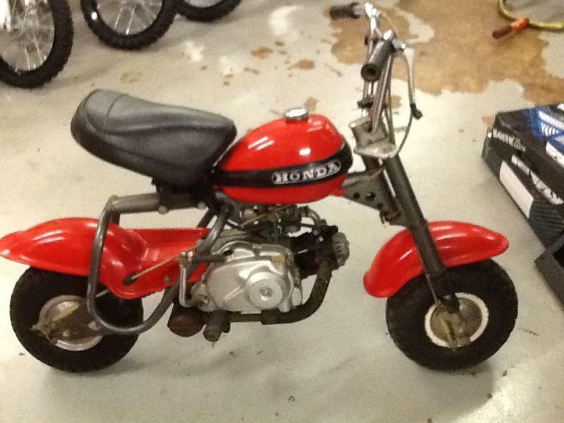 1970-1972 Honda QA50 mini bike 50cc trail hardtail forks vintage old school 50