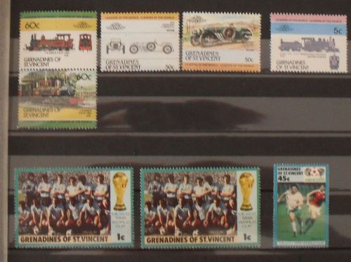 Grenadines of st vincent  a selection of stamps  mnh (um) &amp; mm   (4706)