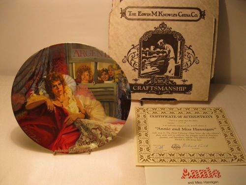 VTG. EDWIN M. KNOWLES, USA, &#039;&#039;ANNIE &amp; MISS HANNIGAN&#039;&#039;, 1986 COLLECTOR&#039;S PLATE!