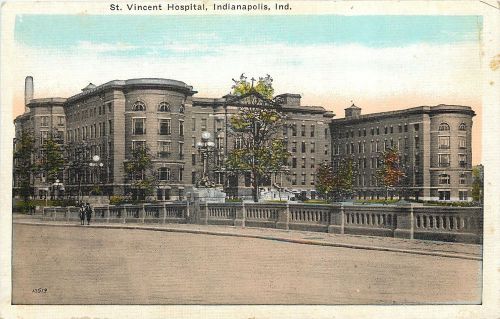 Indianapolis Indiana~St Vincent Hospital~1920s Postcard