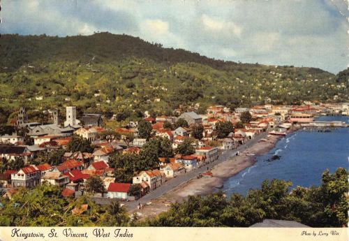Vintage postcard 1969 kingstown st. vincent west indies caribbean