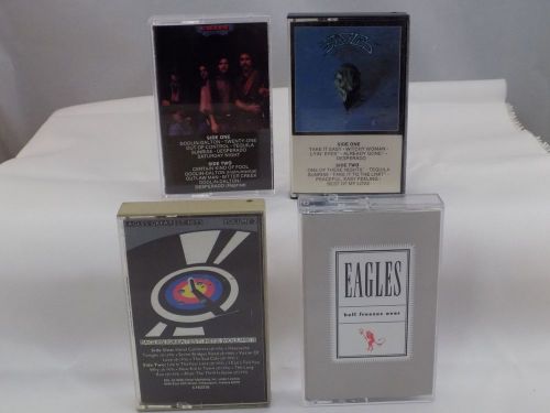 Vintage rock cassette tape lot eagles-desperado,greatest hits 1&amp;2, hell freezes